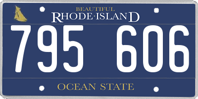 RI license plate 795606