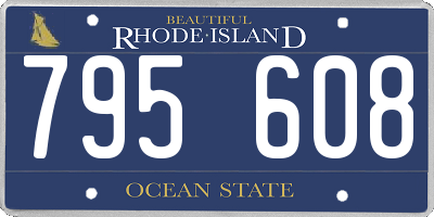 RI license plate 795608