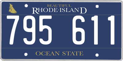 RI license plate 795611