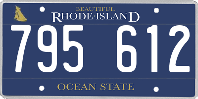 RI license plate 795612
