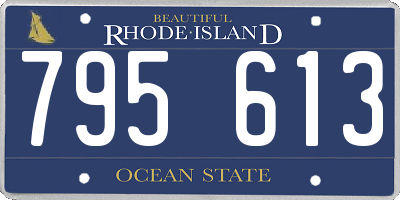 RI license plate 795613