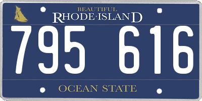 RI license plate 795616