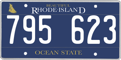 RI license plate 795623
