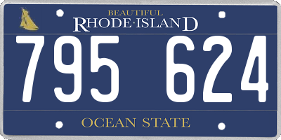 RI license plate 795624
