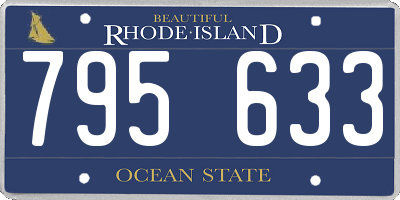 RI license plate 795633