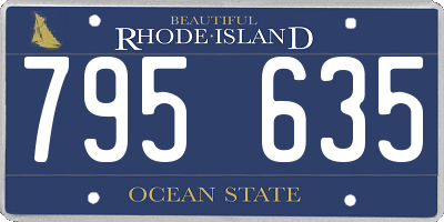 RI license plate 795635