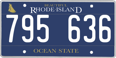 RI license plate 795636