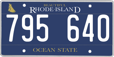 RI license plate 795640