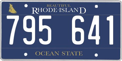 RI license plate 795641