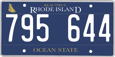 RI license plate 795644