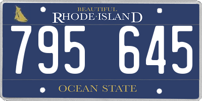 RI license plate 795645