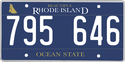 RI license plate 795646