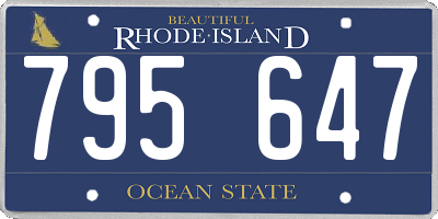 RI license plate 795647