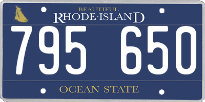 RI license plate 795650