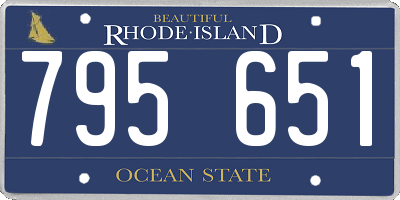 RI license plate 795651