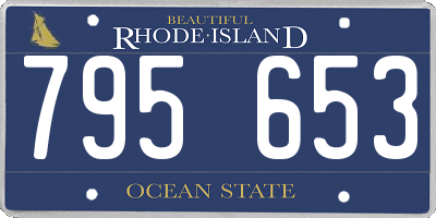 RI license plate 795653