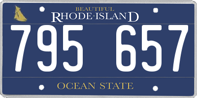 RI license plate 795657