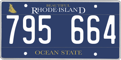 RI license plate 795664