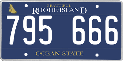 RI license plate 795666