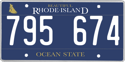 RI license plate 795674