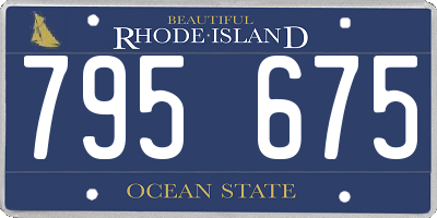 RI license plate 795675
