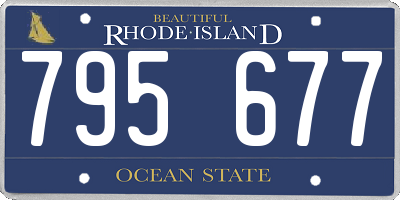 RI license plate 795677