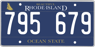 RI license plate 795679