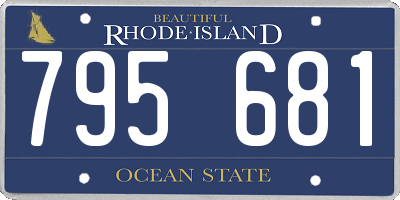 RI license plate 795681