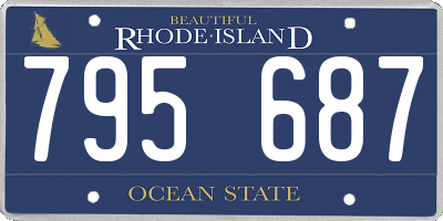 RI license plate 795687