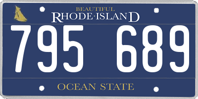 RI license plate 795689