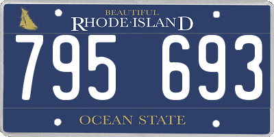 RI license plate 795693