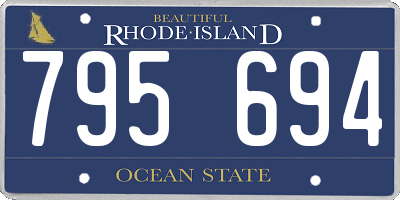 RI license plate 795694