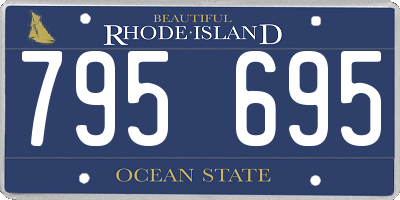 RI license plate 795695
