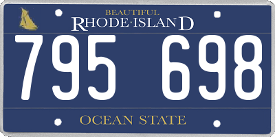RI license plate 795698