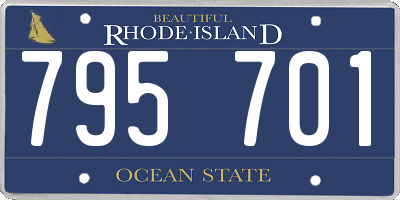 RI license plate 795701