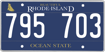 RI license plate 795703