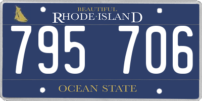RI license plate 795706