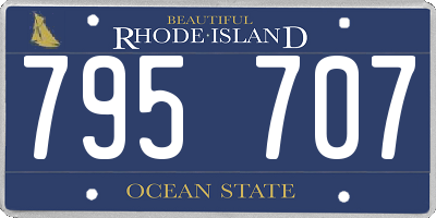 RI license plate 795707