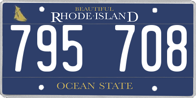 RI license plate 795708