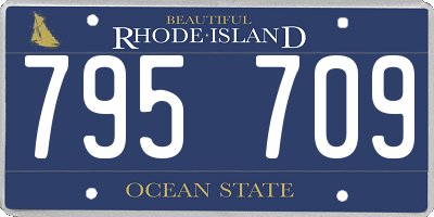 RI license plate 795709