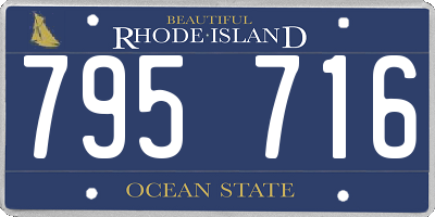 RI license plate 795716