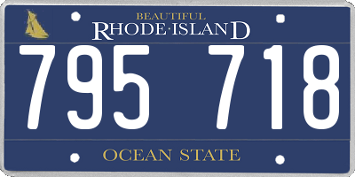 RI license plate 795718