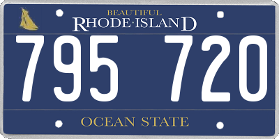 RI license plate 795720