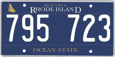 RI license plate 795723