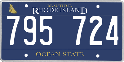 RI license plate 795724