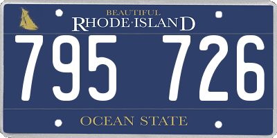 RI license plate 795726