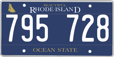 RI license plate 795728