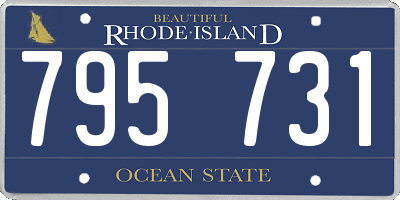 RI license plate 795731
