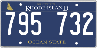 RI license plate 795732