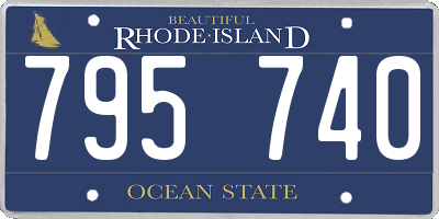 RI license plate 795740